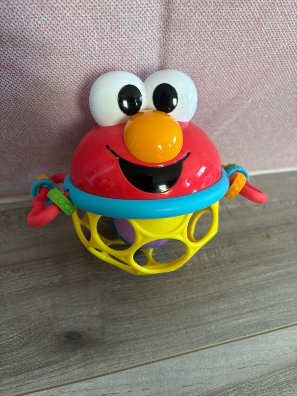 Elmo Red & Yellow Grasping Rattle Ball Baby Toy